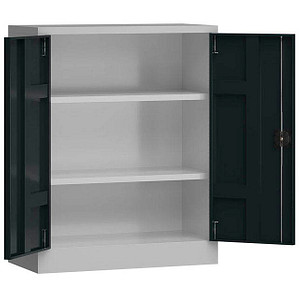ClassiX Stahlschrank X-530318 anthrazit, lichtgrau 2 Fachböden 80,0 x 38,0 x 100,0 cm, aufgebaut, 1 St.