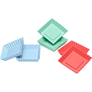 LURCH Tartelettformen FLEXI®FORM eckig  83015 Silikon Ø, 6 St.