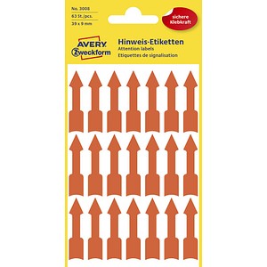 AVERY Zweckform Hinweisetiketten 3008 Pfeile 9,0 x 39,0 mm