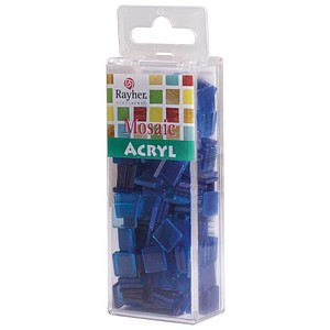 Rayher Mosaiksteine dunkelblau Acryl transparent, 1 Pack