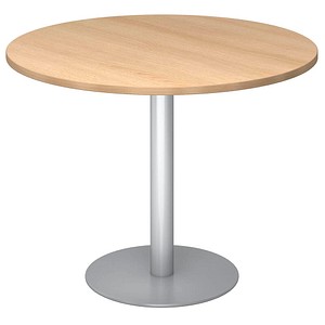 HAMMERBACHER Bistrotisch rund Spanplatte eiche 100,0 x 100,0 x 74,0 cm, 1 St.