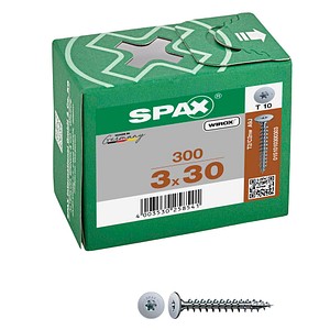 SPAX® Rückwandschrauben T10 Flachkopf WIROX 0151010300303 3 mm x 30 mm, 300 St.