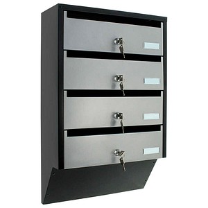 ROTTNER Briefkasten Depot T06209 silber, schwarz