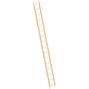 Layher Dachdeckerleiter 1046 braun 16 Sprossen, H: 450,0 cm