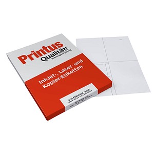 Printus Etiketten weiß 105,0 x 148,0 mm, 100 Blatt
