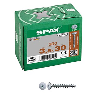 SPAX® Rückwandschrauben T20 Flachkopf WIROX 0151010350303 3,5 mm x 30 mm, 300 St.