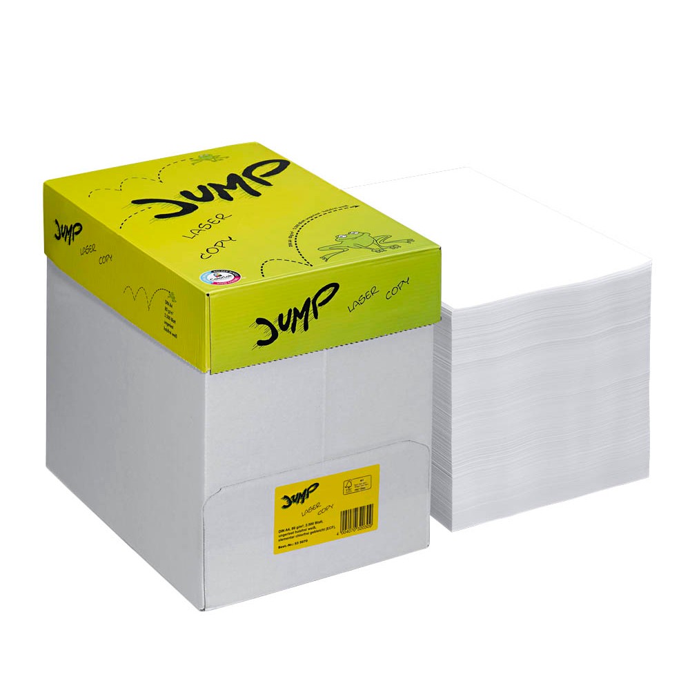JUMP Kopierpapier COPY/LASER DIN A4 80 g/qm 2.500 Blatt Maxi-Box