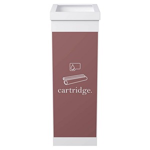 PAPERFLOW Mülleimer 60,0 l weiß, braun, 1 St.