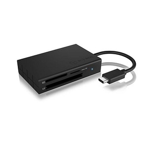 RaidSonic ICY BOX® IB-CR401-C3 Multi-microSD, SD, Compact Flash-Kartenleser schwarz