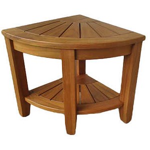 Garden Pleasure Gartentisch GARDU natur Viertelkreis 40,0 x 40,0 x 44,0 cm