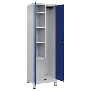 CP Putzmittelschrank Classic Plus 080110-00 S10018 enzianblau, lichtgrau 4 Fachböden 60,0 x 50,0 x 195,0 cm, aufgebaut, 1 St.