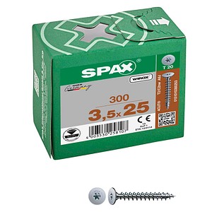 SPAX® Rückwandschrauben T20 Flachkopf WIROX 0151010350253 3,5 mm x 25 mm, 300 St.