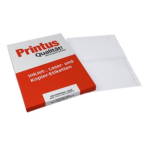 Printus Etiketten weiß 210,0 x 148,0 mm, 100 Blatt