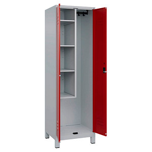 CP Putzmittelschrank Classic Plus 080110-00 S10017 lichtgrau, verkehrsrot 4 Fachböden 60,0 x 50,0 x 195,0 cm, aufgebaut, 1 St.