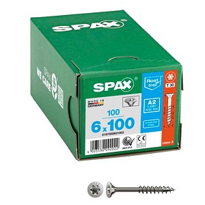 SPAX® Universalschrauben T30 Senkkopf Edelstahl A2 0197000601003 6 mm x 100 mm, 100 St.