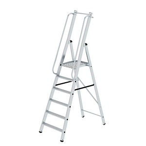 MUNK Podestleiter 51096 silber 6 Stufen, H: 241,0 cm