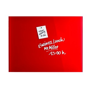 magnetoplan Glas-Magnettafel 80,0 x 60,0 cm intensiv-rot
