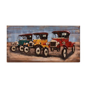 Garden Pleasure Wandbild 3D Oldtimer, Metall