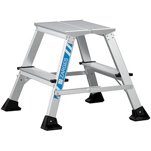 ZARGES Klapptritt XLstep P schmal silber 2x 2 Stufen, H: 49,0 cm