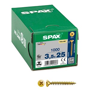 SPAX® Universalschrauben Z2 Senkkopf YELLOX 1081020350255 3,5 mm x 25 mm, 1.000 St.