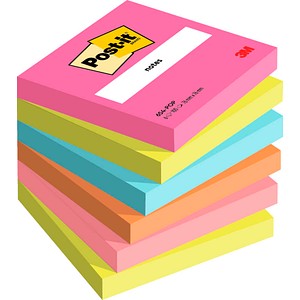Post-it® Poptimistic Collection Haftnotizen farbsortiert, 6 Blöcke