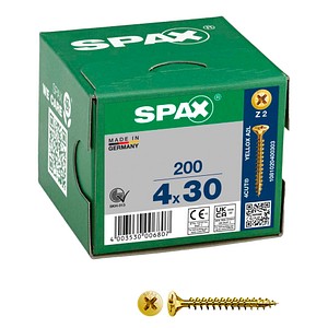 SPAX® Universalschrauben Z2 Senkkopf YELLOX 1081020400303 4 mm x 30 mm, 200 St.