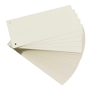 herlitz Trennstreifen weiß, 180,0 g Karton 24,0 x 10,5 cm, 100 St.