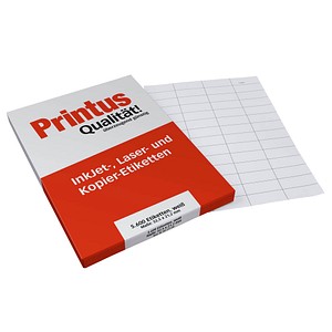 Printus Etiketten weiß 52,5 x 21,2 mm, 100 Blatt