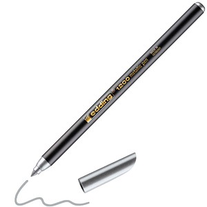 edding 1200 metallic colourpen Filzstift silber, 1 St.
