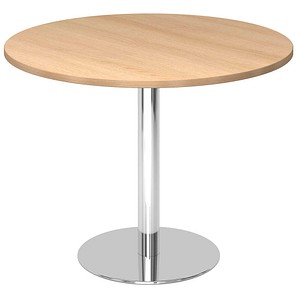 HAMMERBACHER Bistrotisch rund Spanplatte eiche 100,0 x 100,0 x 74,0 cm, 1 St.