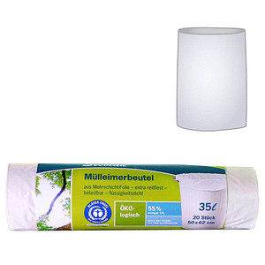 Secolan® Müllbeutel 35,0 l weiß 25,0 µm, 20 St.