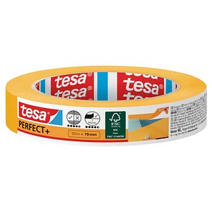 tesa PERFECT+ Kreppband orange 19,0 mm x 50,0 m 1 Rolle