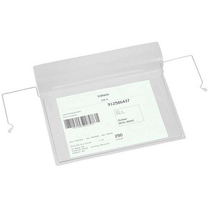 EICHNER Sichttaschen mit Drahtbügel DIN A5 quer transparent glatt, 50 St.