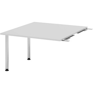 HAMMERBACHER Verbindungsplatte höhenverstellbar KT12C lichtgrau, chrom rechteckig 120,0 x 130,0 x 72,0 - 74,0 cm