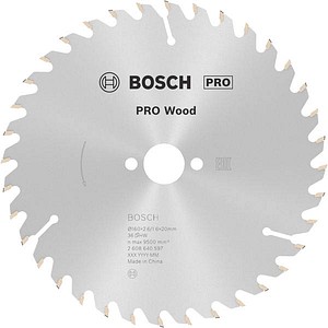 AKTION: BOSCH PRO Wood Kreissägeblatt 160,0 mm, 36 Zähne, 1 St. mit Prämie nach Registrierung