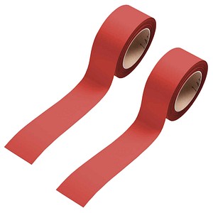 EICHNER Magnetbänder rot 2,0 cm x 10,0 m, 2 Rollen