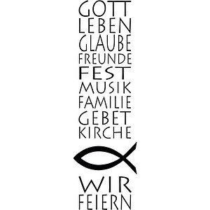 Rayher Motivstempel Christliche Einladung 12,0 x 4,0 cm, 1 St.