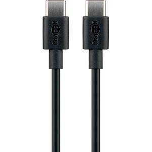 goobay USB C Kabel 0,5 m schwarz