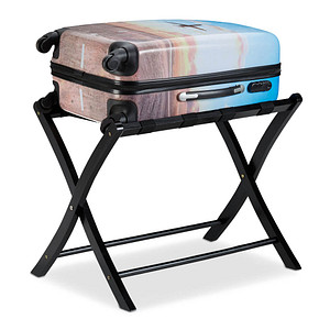 relaxdays Kofferständer 10024306_46 schwarz, 1 St.