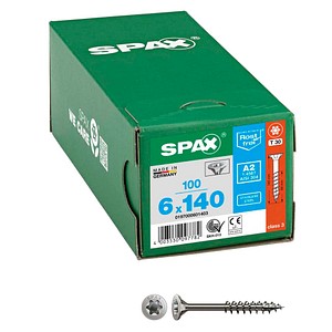 SPAX® Universalschrauben T30 Senkkopf Edelstahl A2 0197000601403 6 mm x 140 mm, 100 St.