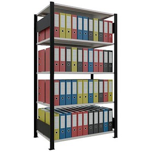 SCHULTE Schwerlastregal MULTIplus 150 36037-S schwarz/lichtgrau 100,0 x 60,0 x 180,0 cm