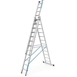 ZARGES Vielzweckleiter Skymaster Plus X silber 3x 12 Sprossen, H: 861,0 cm