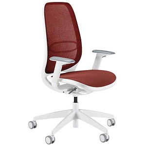 sedus Bürostuhl se:air, AI-821/012 Stoff rot, Gestell weiß