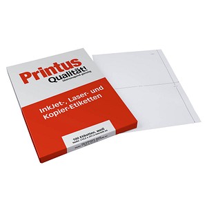 Printus Etiketten weiß 210,0 x 297,0 mm, 100 Blatt
