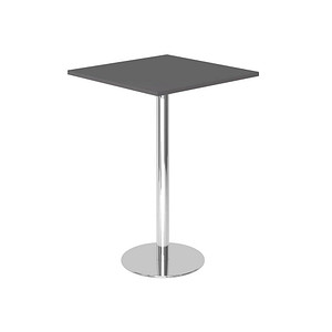 HAMMERBACHER Stehtisch quadratisch Spanplatte grafit 80,0 x 80,0 x 111,6 cm, 1 St.