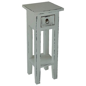 Garden Pleasure PADEA Beistelltisch quadratisch Massivholz grau 25,0 x 25,0 x 67,0 cm, 1 St.