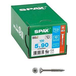 SPAX® Universalschrauben T20 Senkkopf Edelstahl A2 0197000500903 5 mm x 90 mm, 100 St.