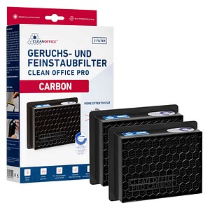 CLEAN OFFICE® Feinstaubfilter Pro Carbon Größe 15,0 x 12,0 cm, 2 St.