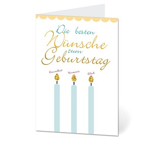 LUMA Geburtstagskarte Kerzen LU1428 DIN B6, 1 St.