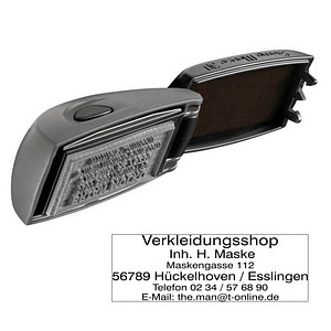 COLOP Textstempel, individualisierbar EOS Stamp Mouse 30 selbstfärbend blau, schwarz, rot ohne Logo, 1 St.